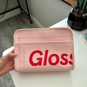 Glossier make-up bag